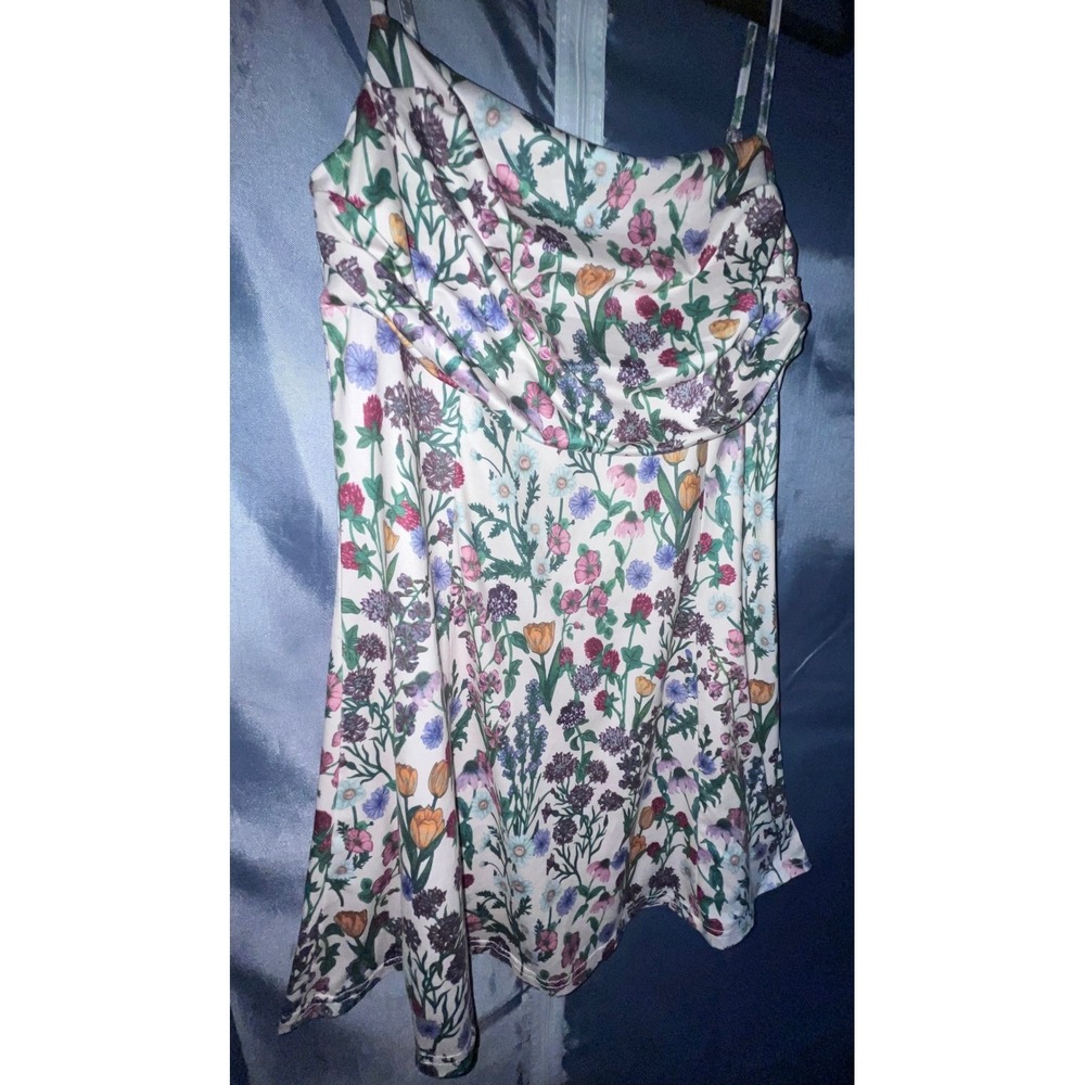 Cider Floral Cowl Camisole Mini Dress Size L - Picture 2 of 10